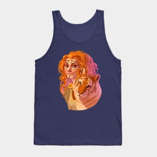 Celtic woman with tiger Tank Top